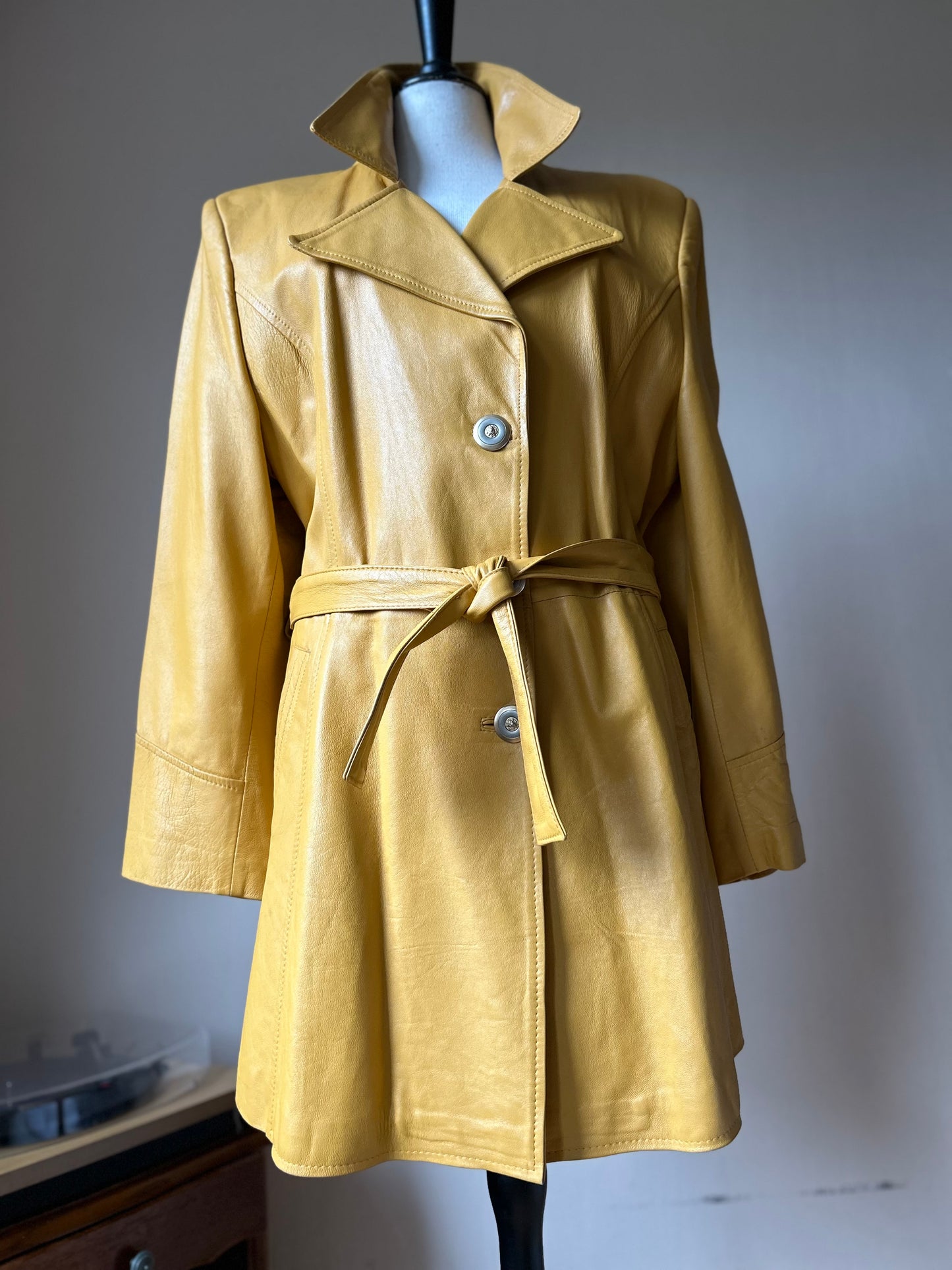 Vintage leather trenchcoat