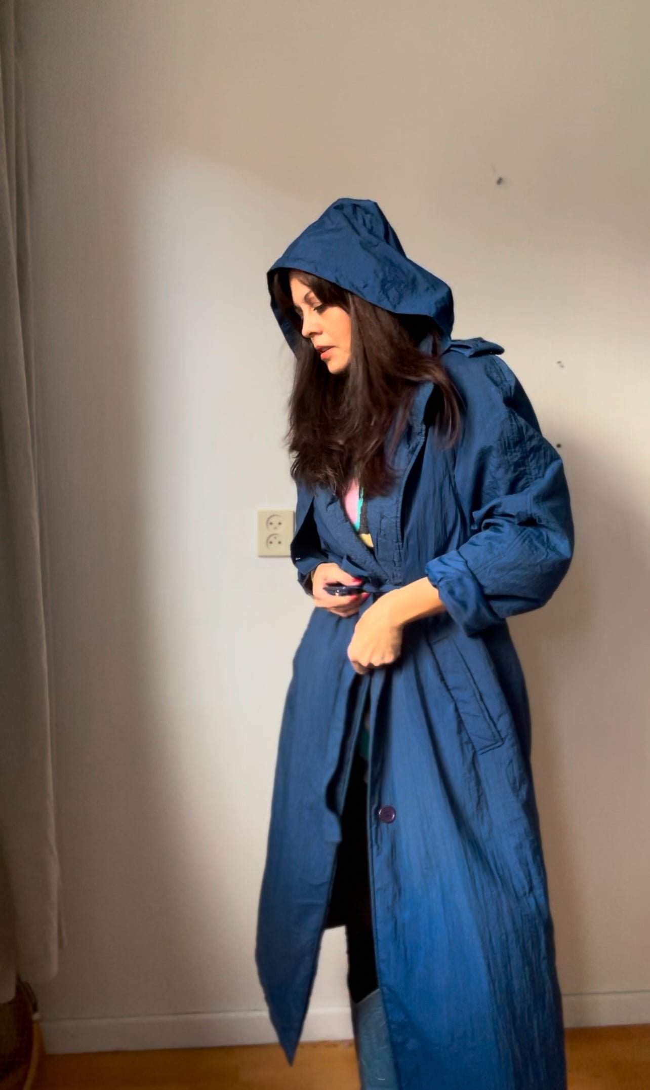 90s rain trench coat