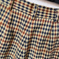 High waist plaid trousers