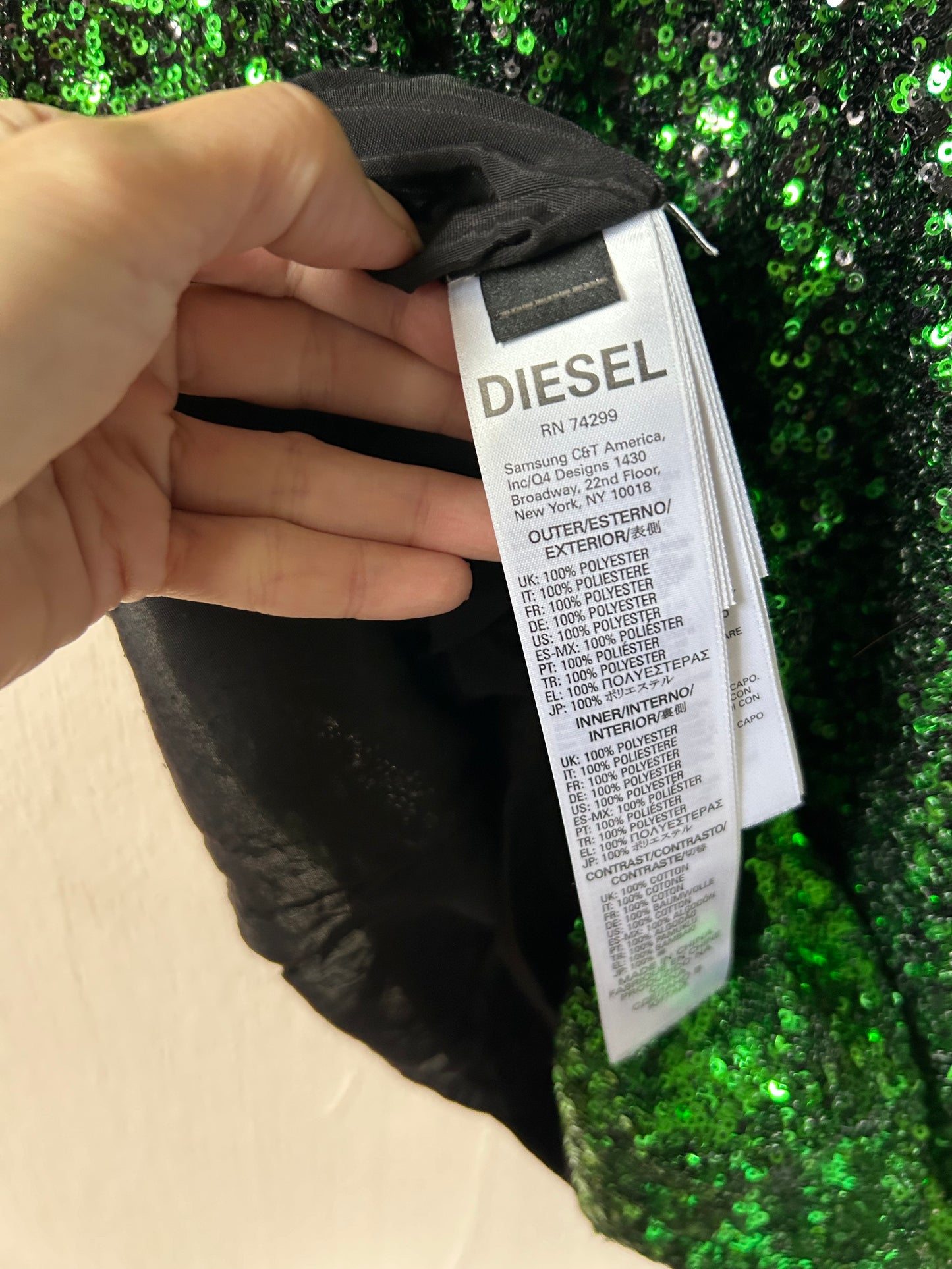 Diesel full sequin mini dress