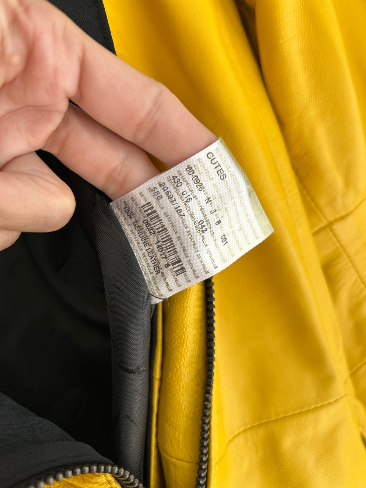 Rare design belted Leather jacket