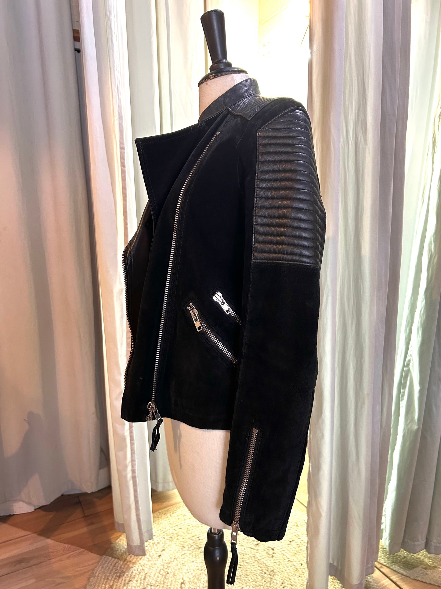 Vintage suede biker jacket