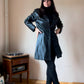 Vintage black leather coat