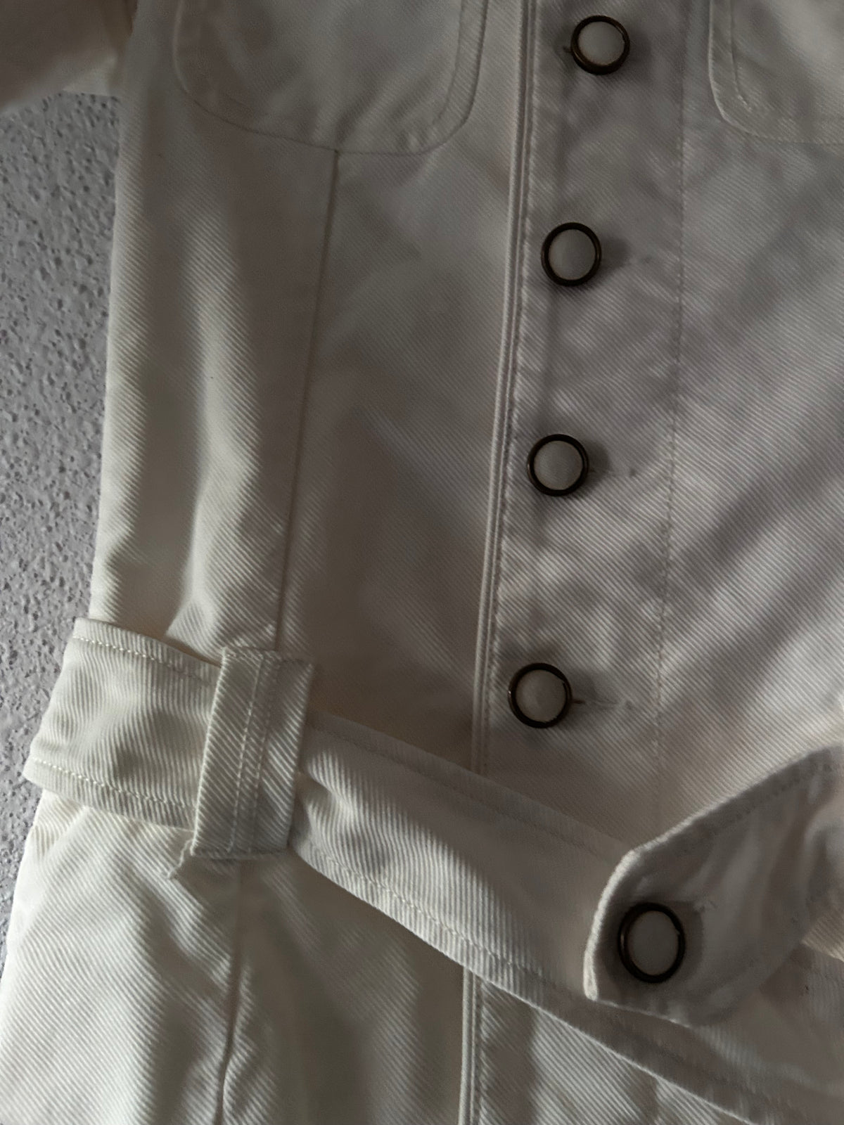 DIESEL Vintage White Belted Safari Canvas Jacket