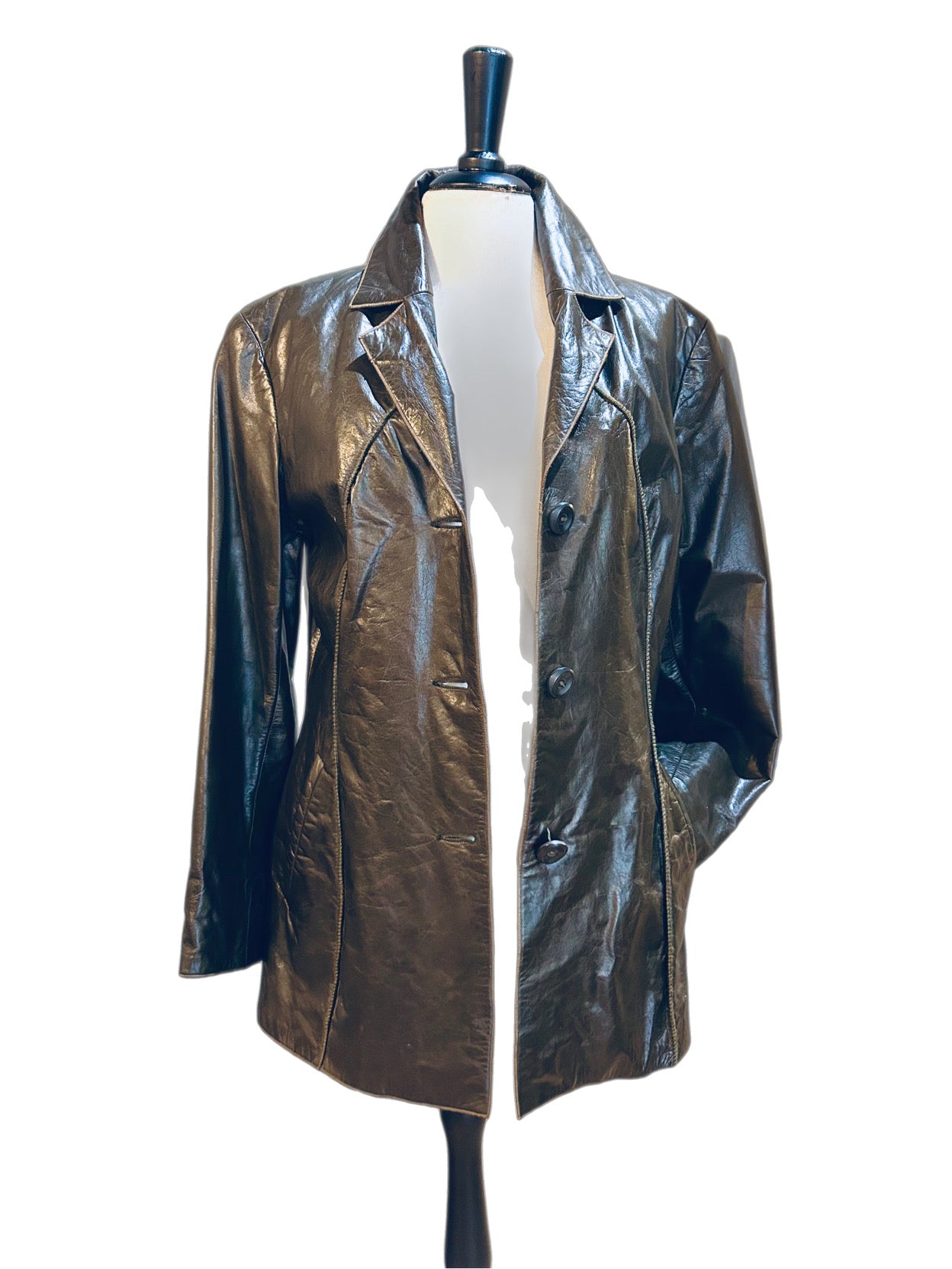 90s Gina Bacconi leather coat