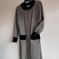 Vintage Givenchy Paris Houndstooth wool Midi Dress