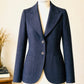 Vintage 1970s French Tailored Worsted Wool Blazer