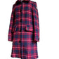 Checkered wool winter coat