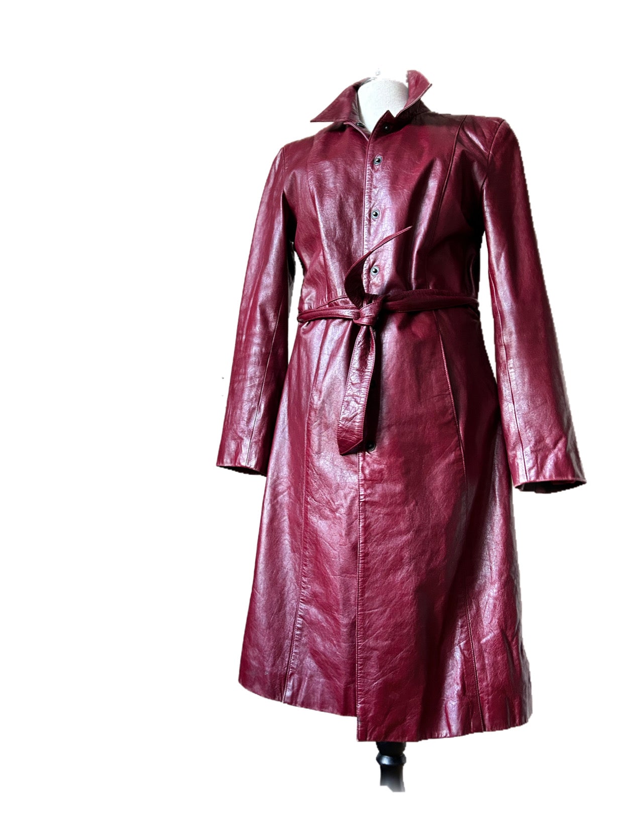 Naf Naf leather trench coat