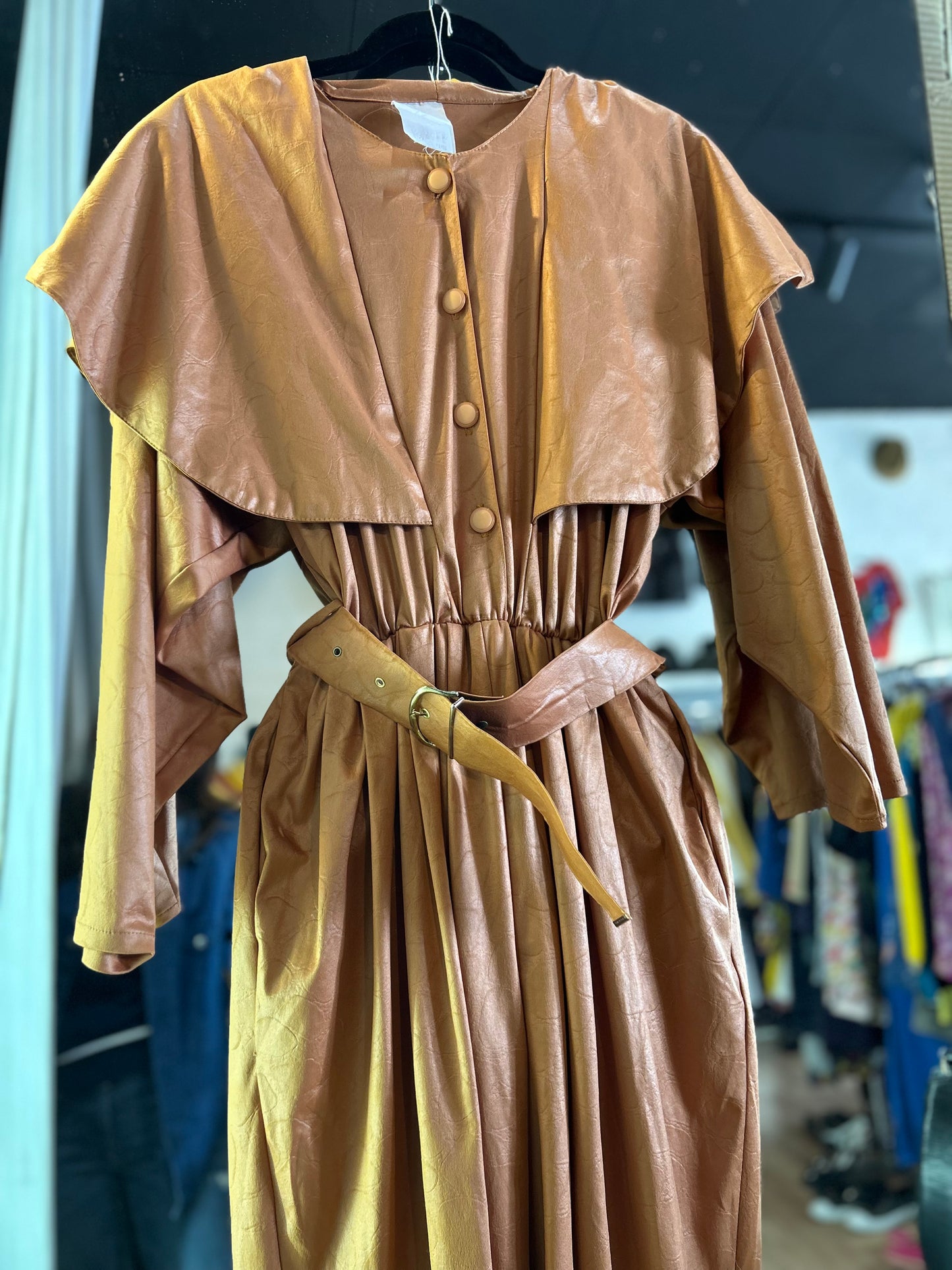 80s Copper Cape Jumpsuit