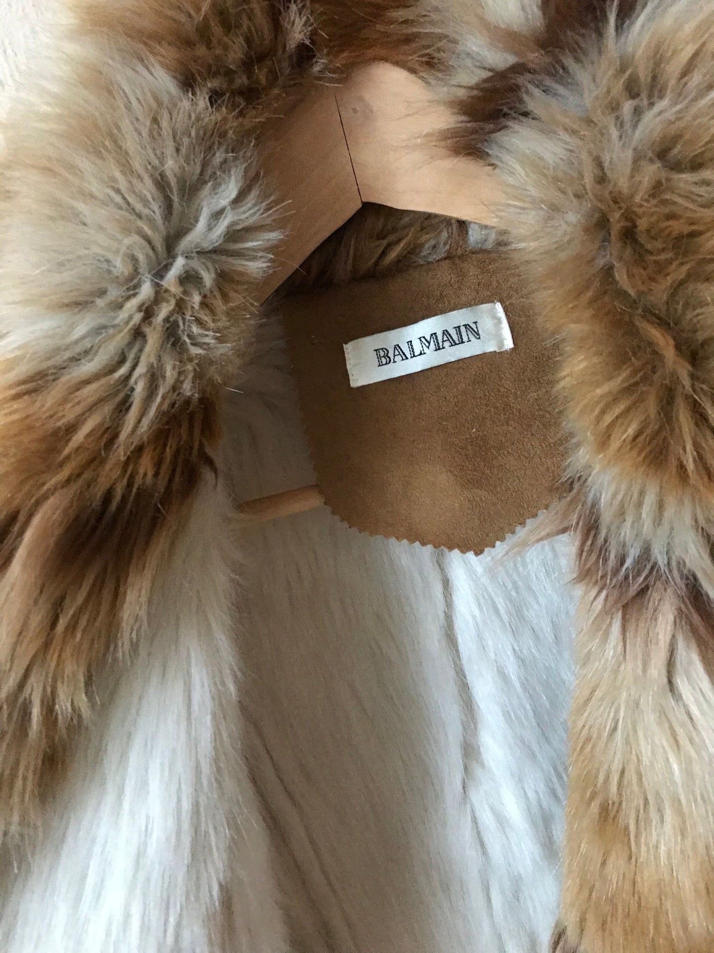 Balmain faux fur coat