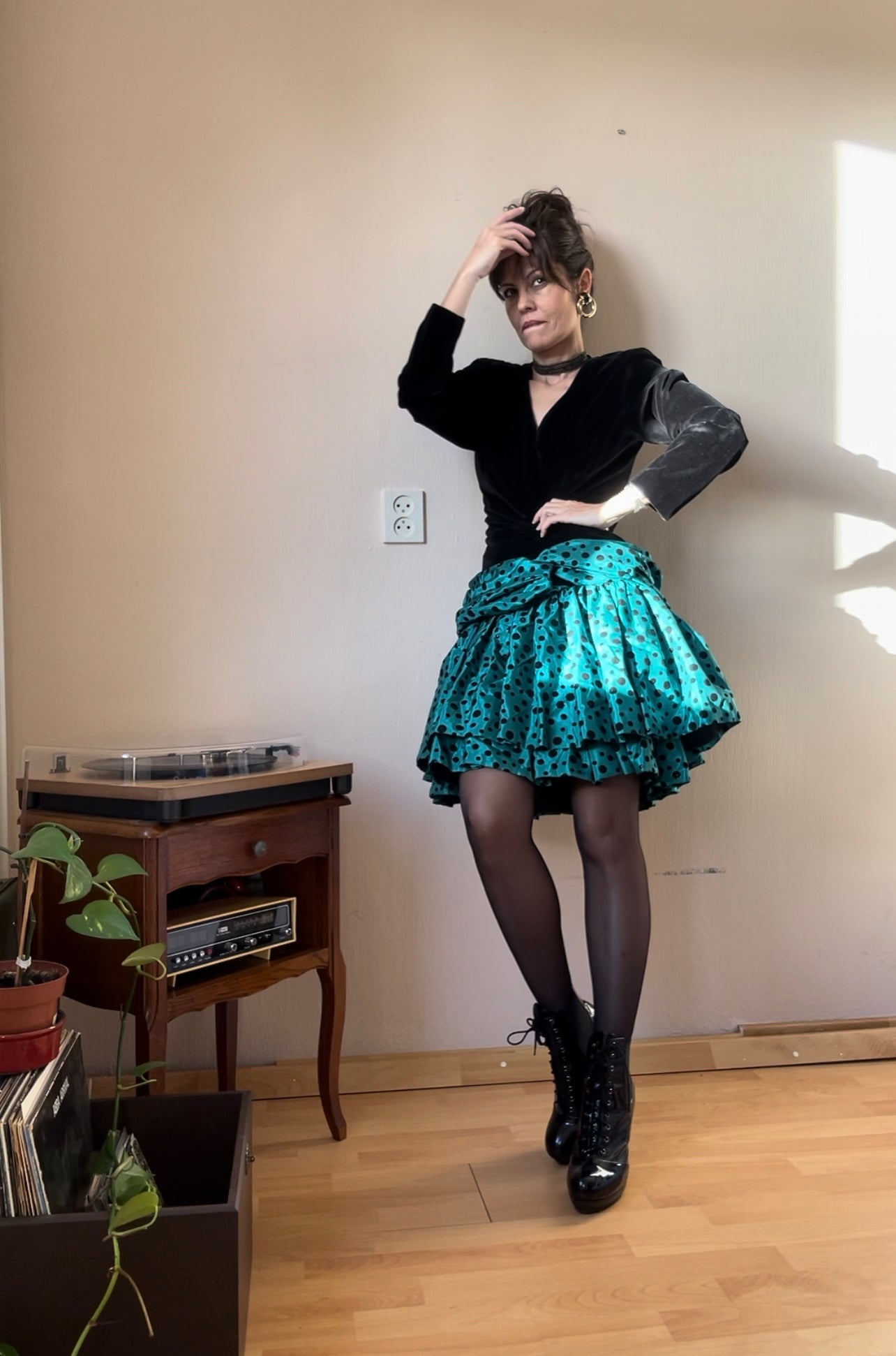 80s vintage party dress