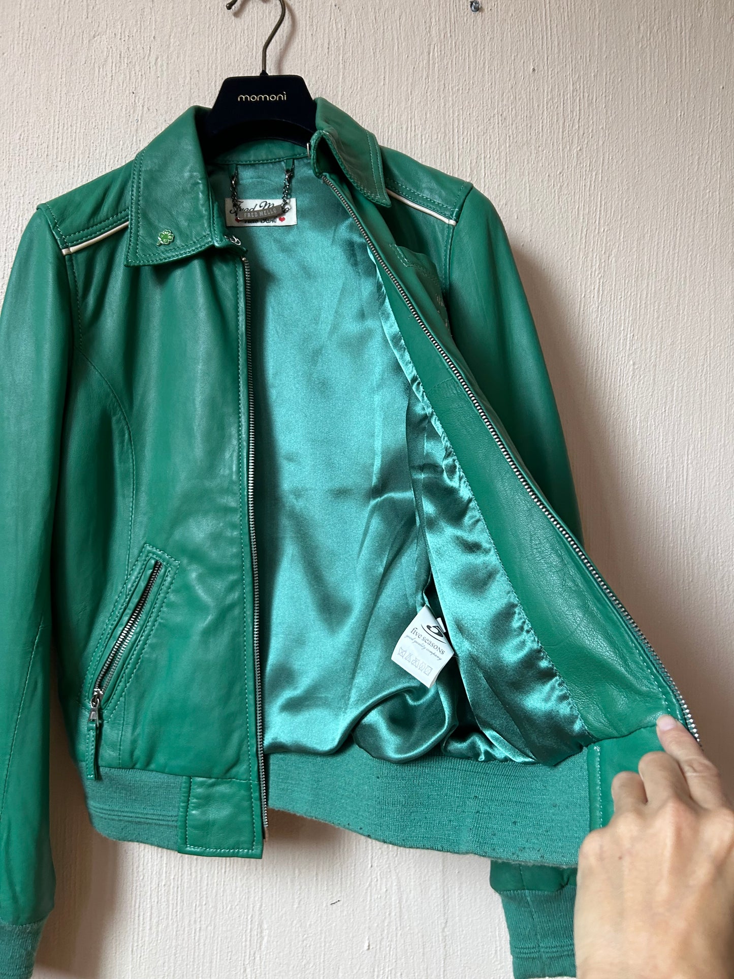 Fred Mello NY leather bomber