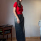 Maxi leather pencil skirt