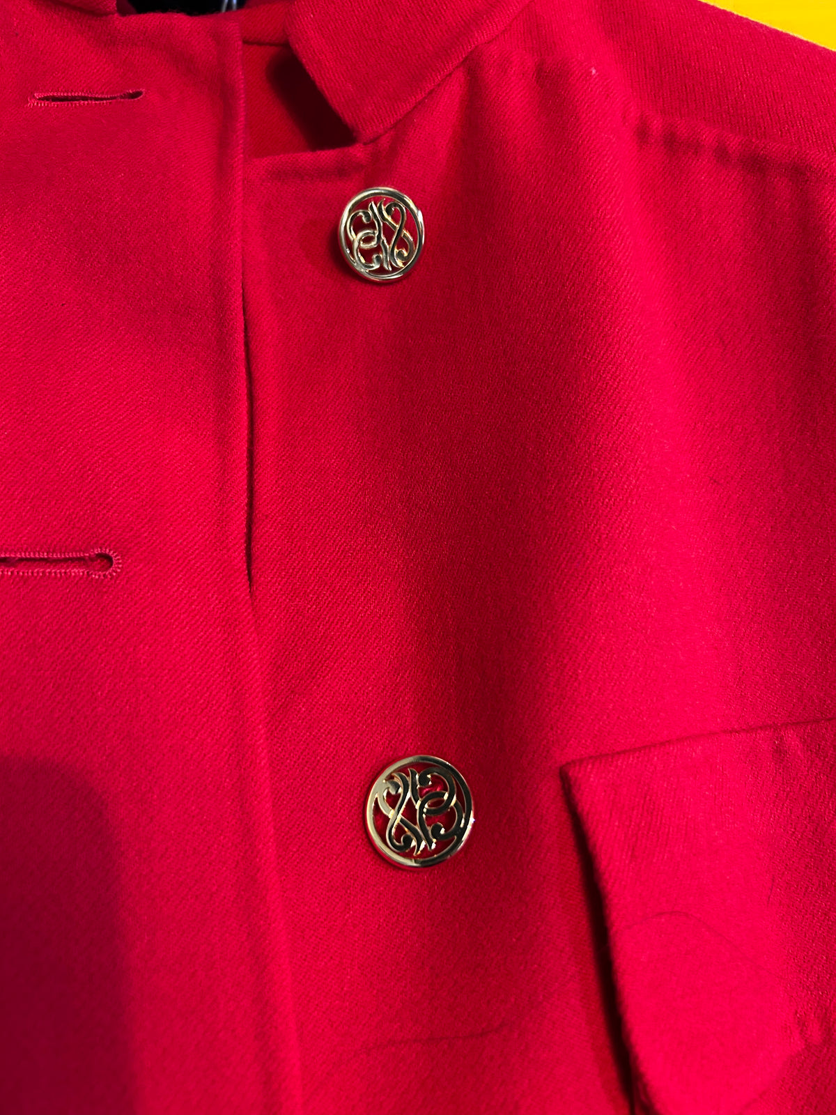 Vintage Red Wool Statement Coat – Milano (M/42)