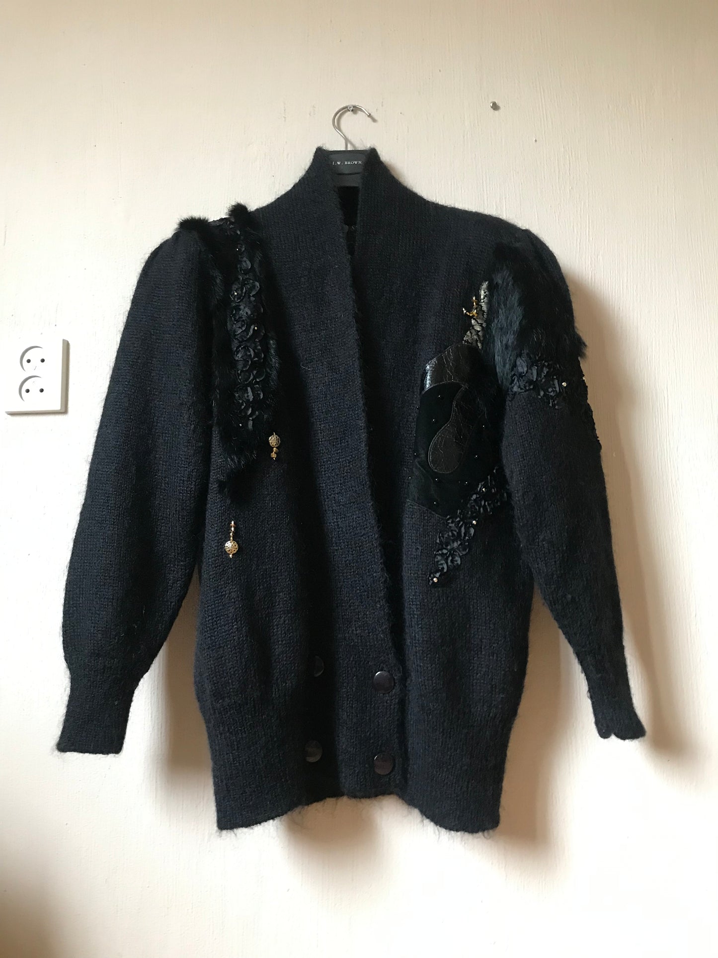 80s wool cardigan