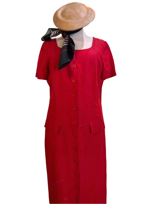 Vintage maxi linen dress (42)