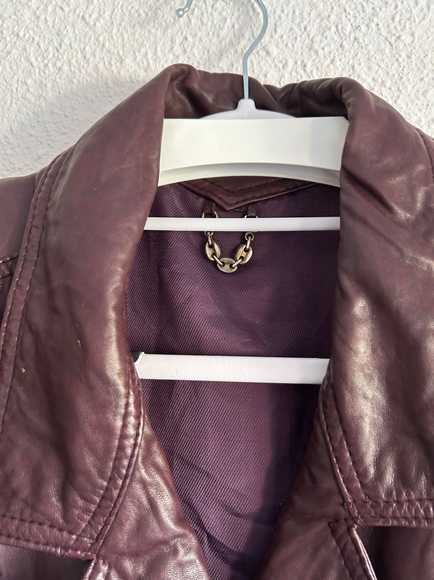 80s vintage lamb leather jacket
