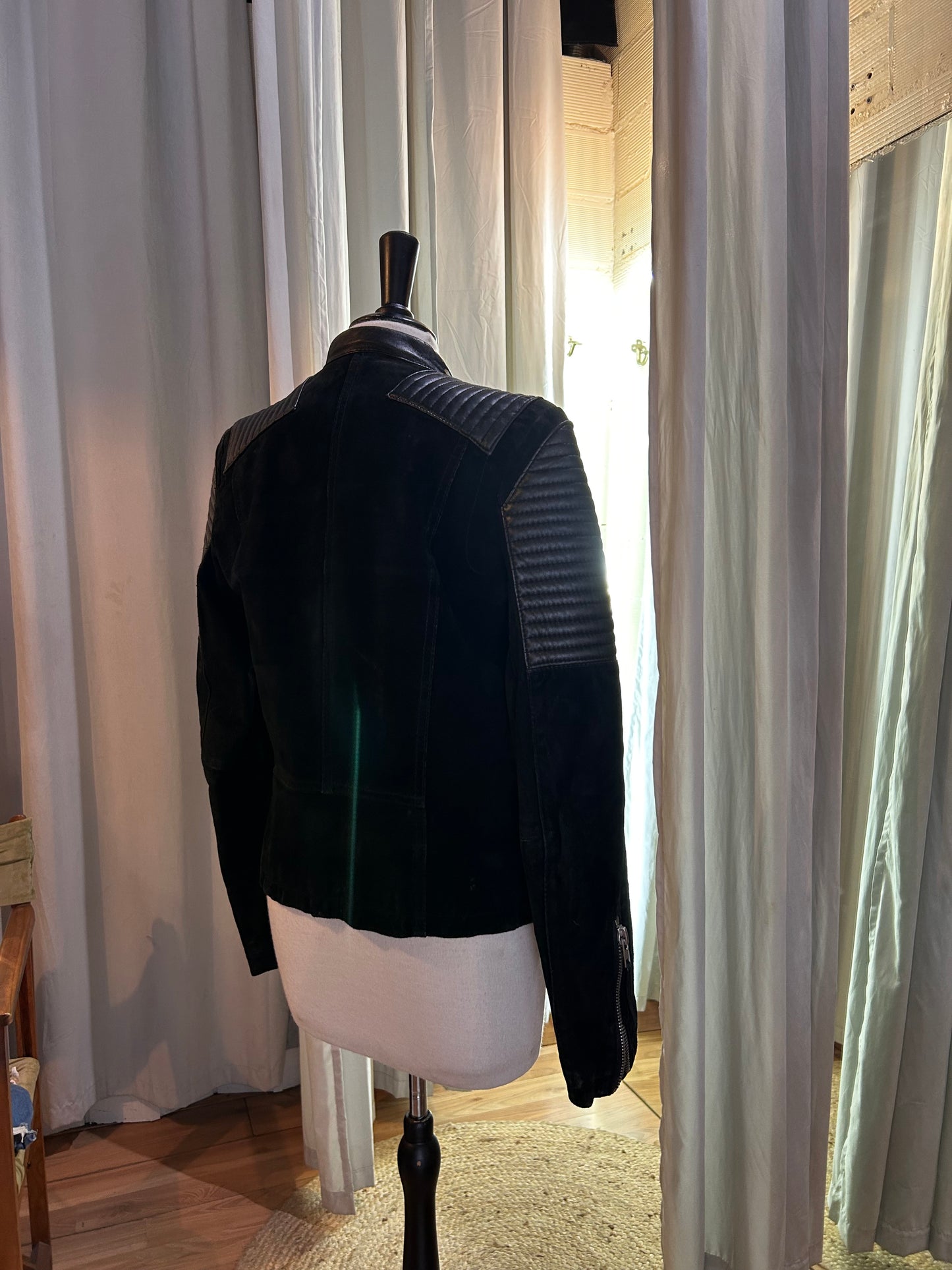 Vintage suede biker jacket