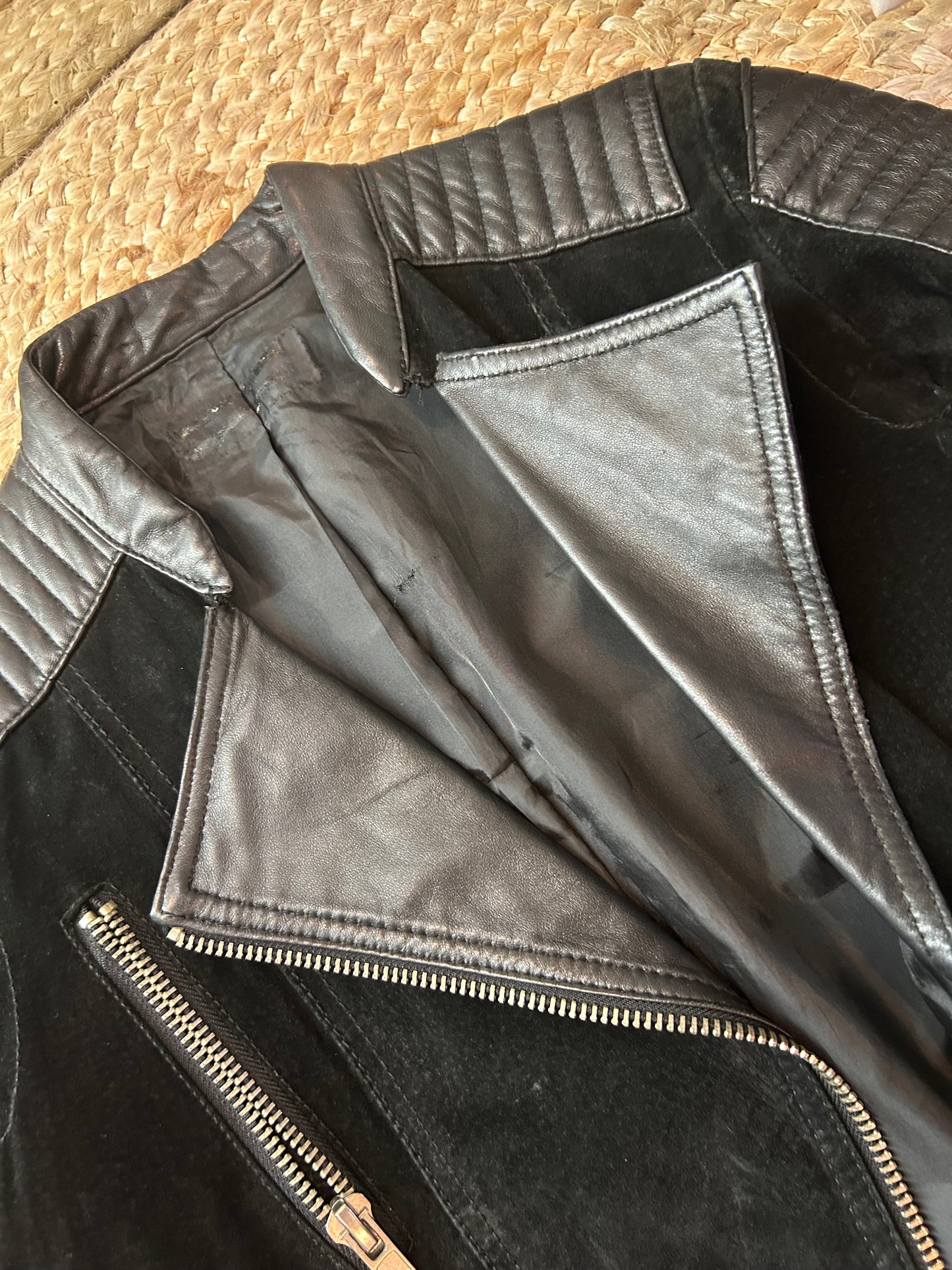 Vintage suede biker jacket