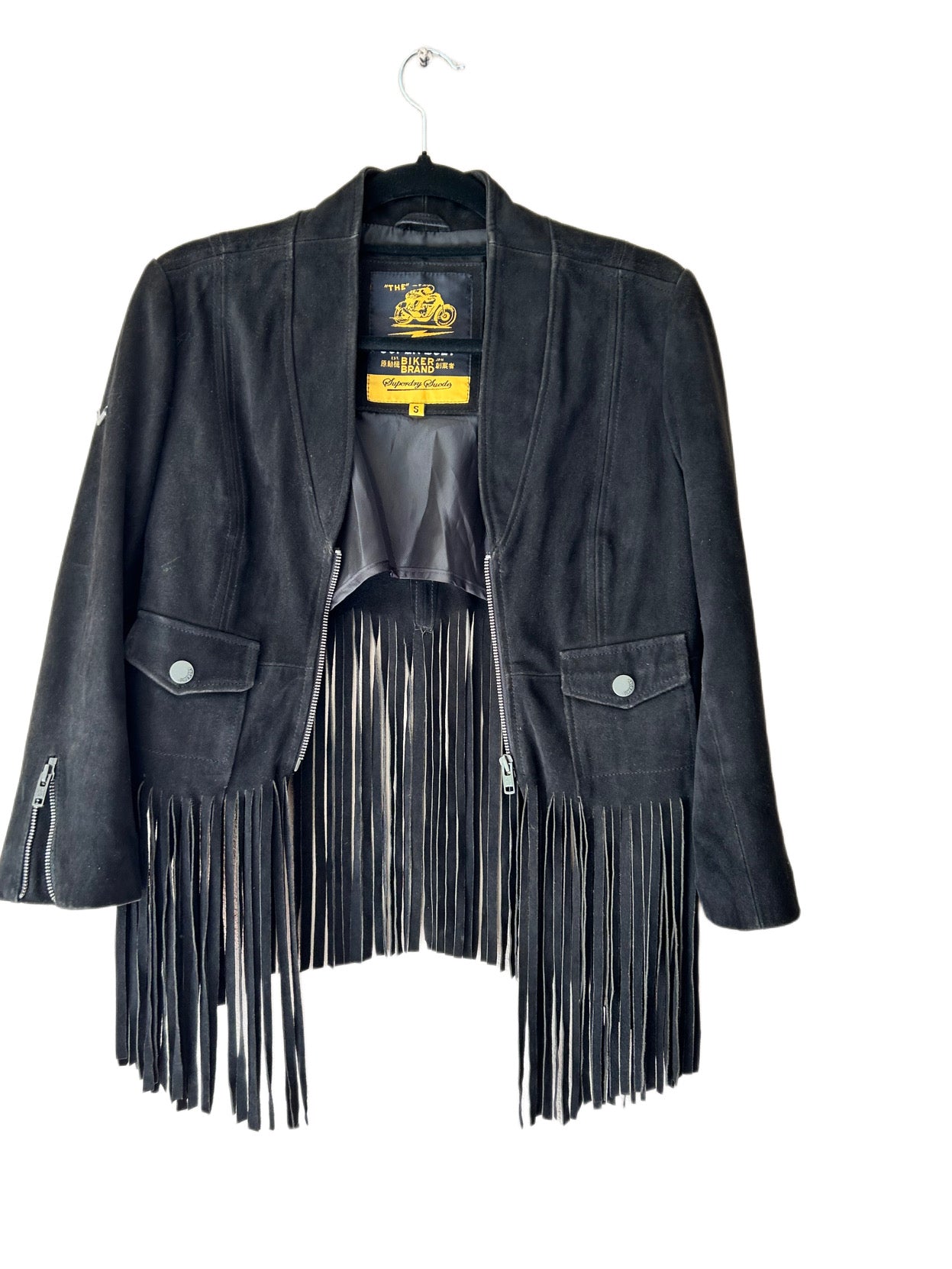 Superdry suede fringe jacket