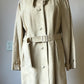 Suede look maxi vintage trenchcoat