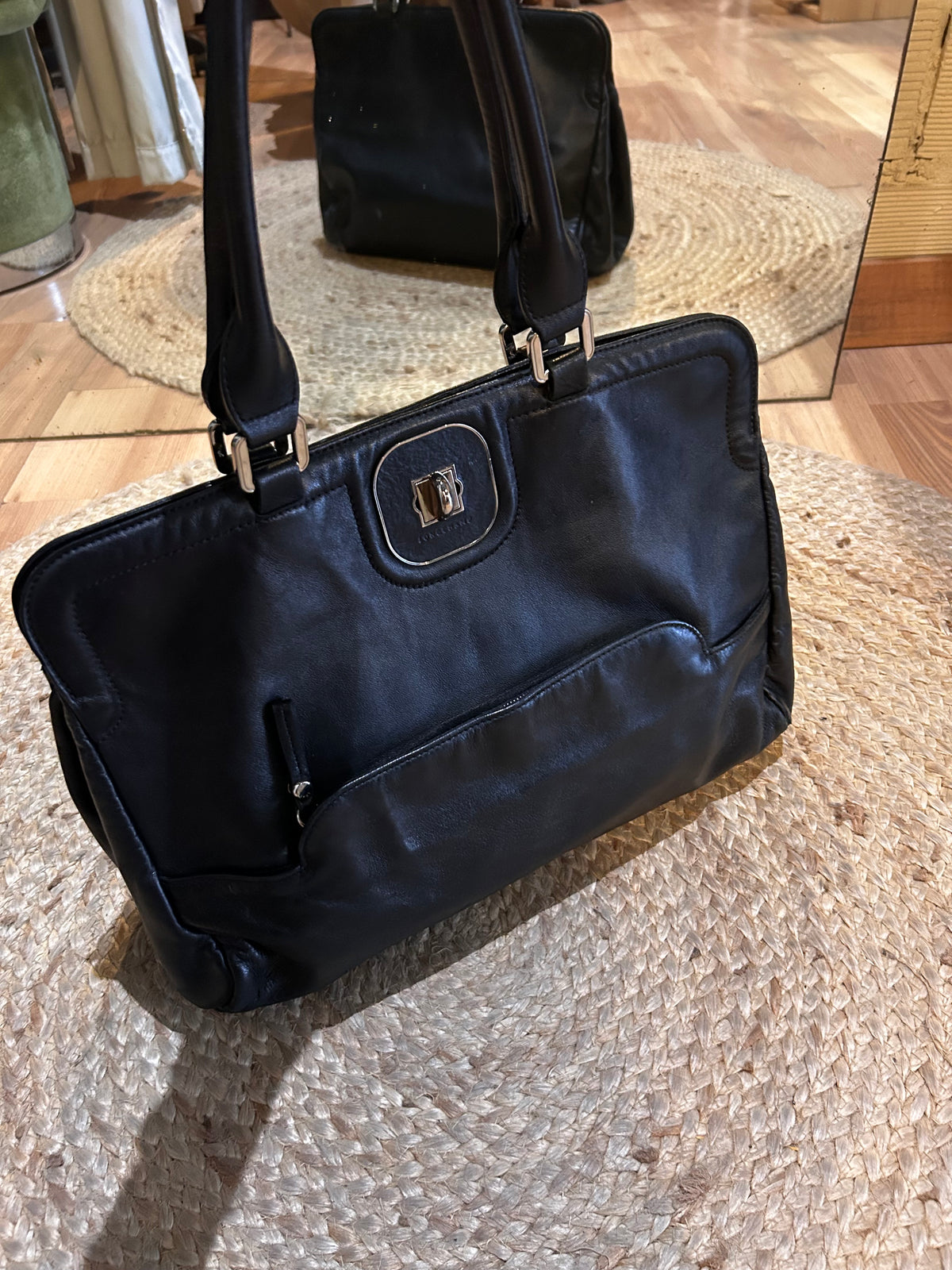 Longchamp Gatsby lamb leather handbag