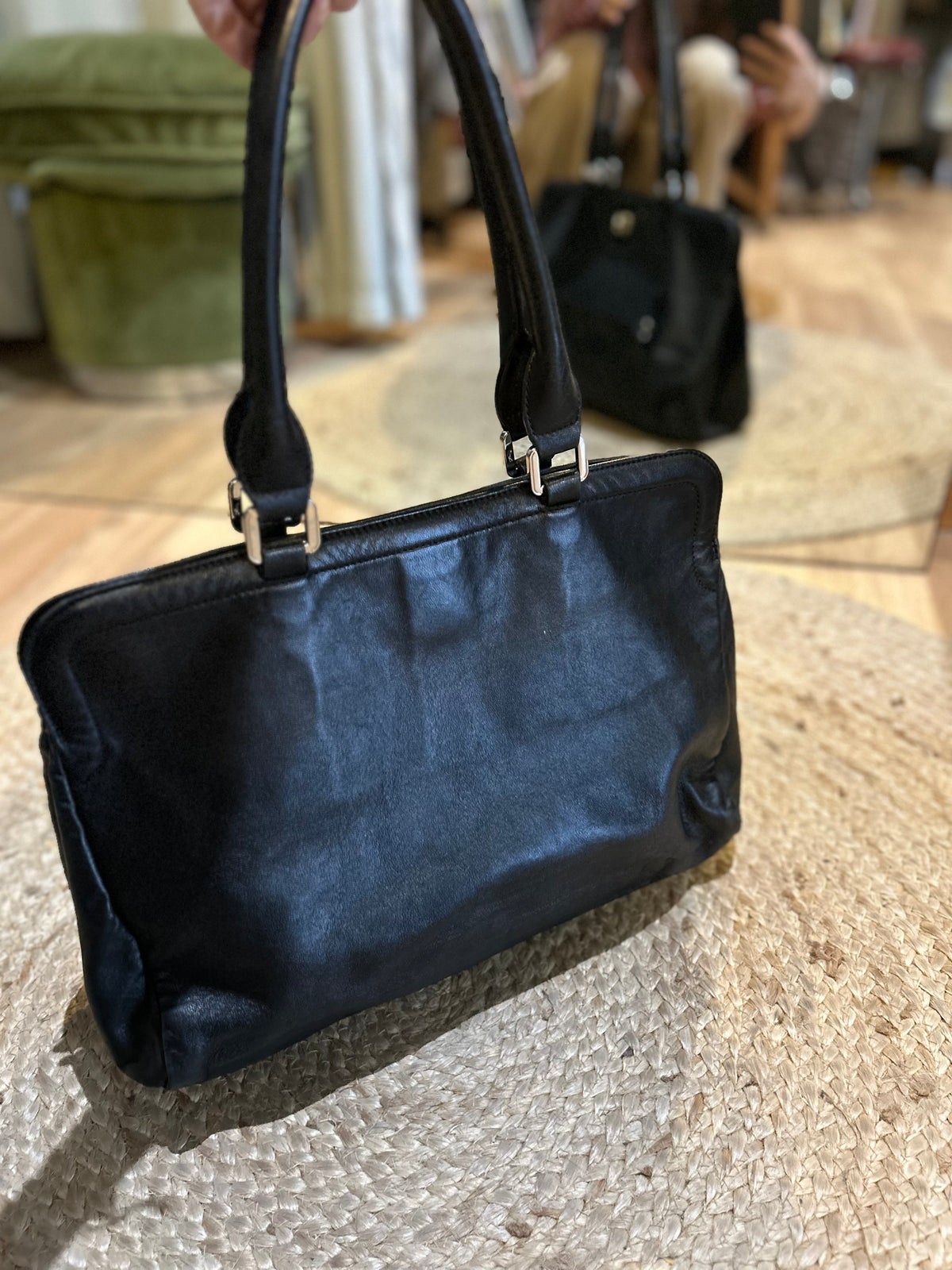 Longchamp Gatsby lamb leather handbag
