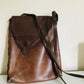 Vintage leather totebag