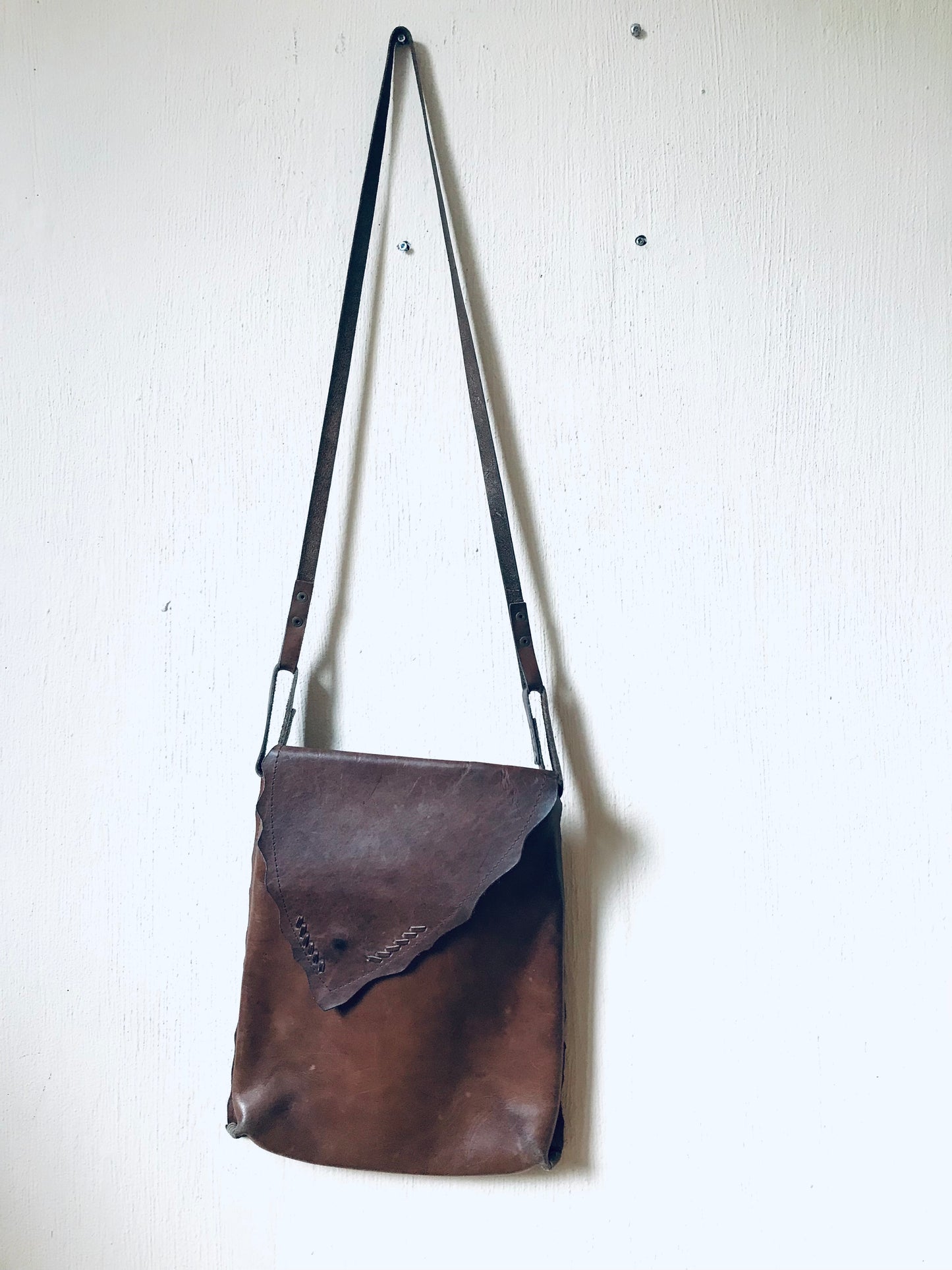 Vintage leather totebag