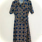 Belted midi dress 70s