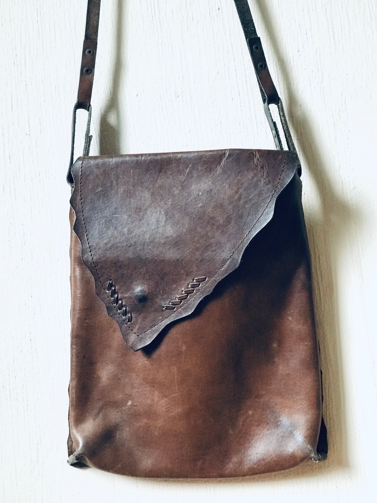 Vintage leather totebag