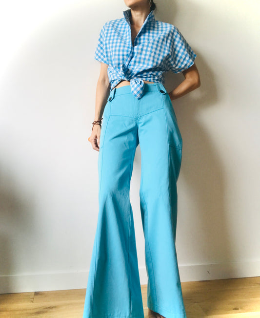 Wide leg flared pants S