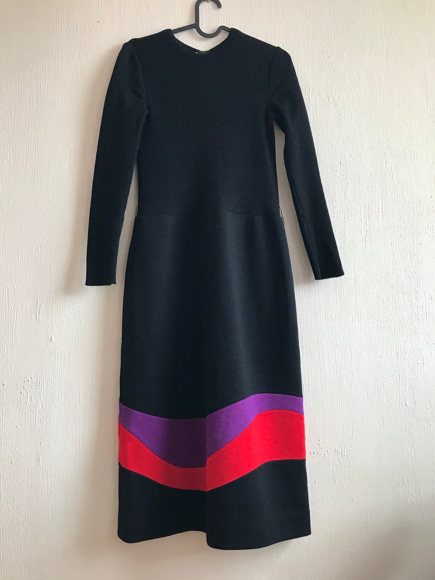 70s wool maxi dress