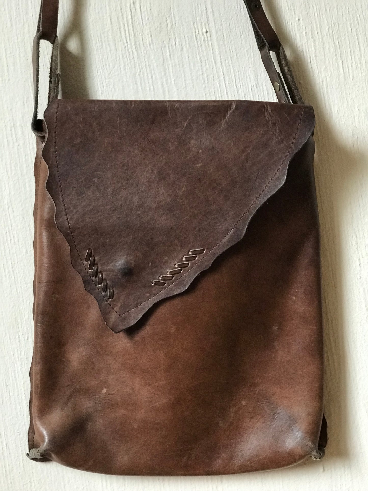 Vintage leather totebag