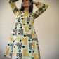 70s retro print dress