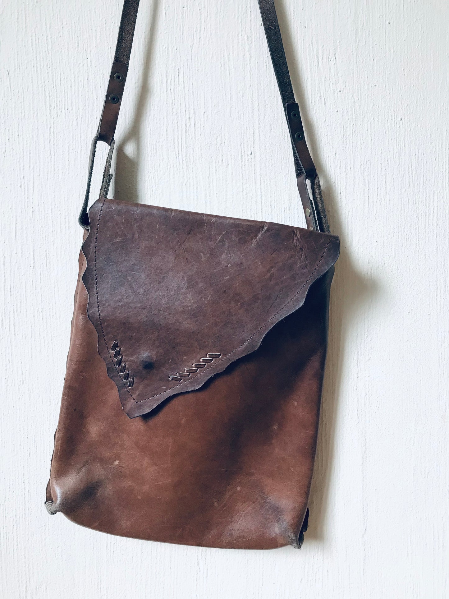 Vintage leather totebag