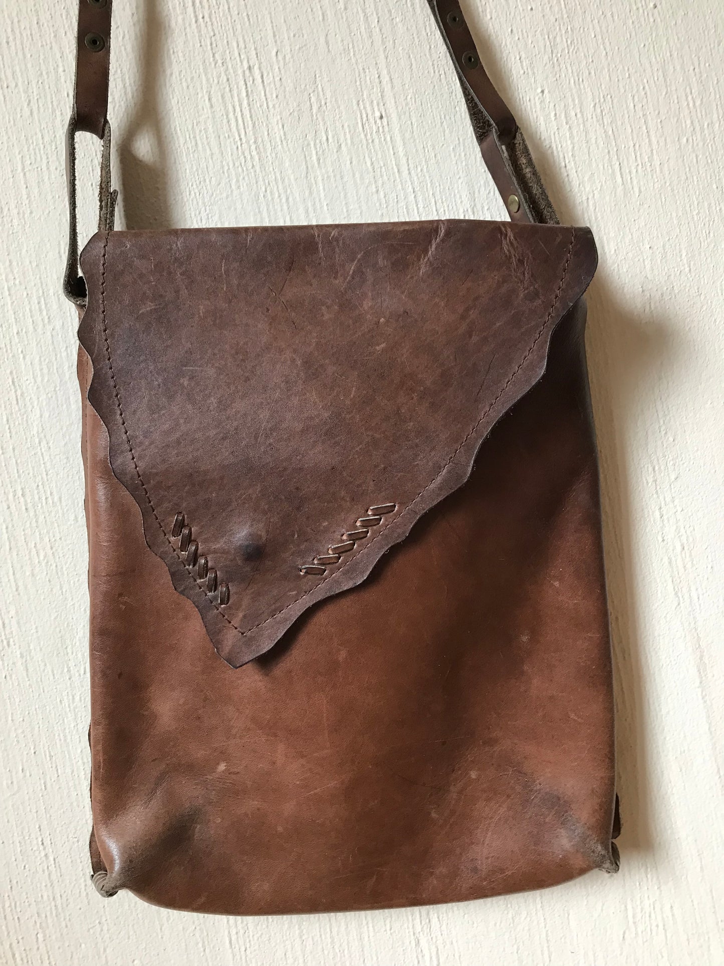 Vintage leather totebag