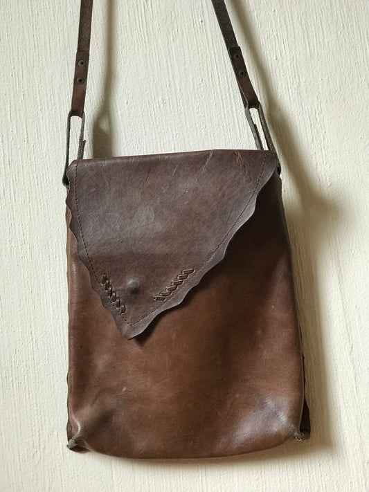 Vintage leather totebag