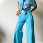 Wide leg flared pants S