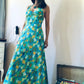 70s open back maxi dress