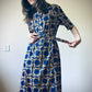 Belted midi dress 70s