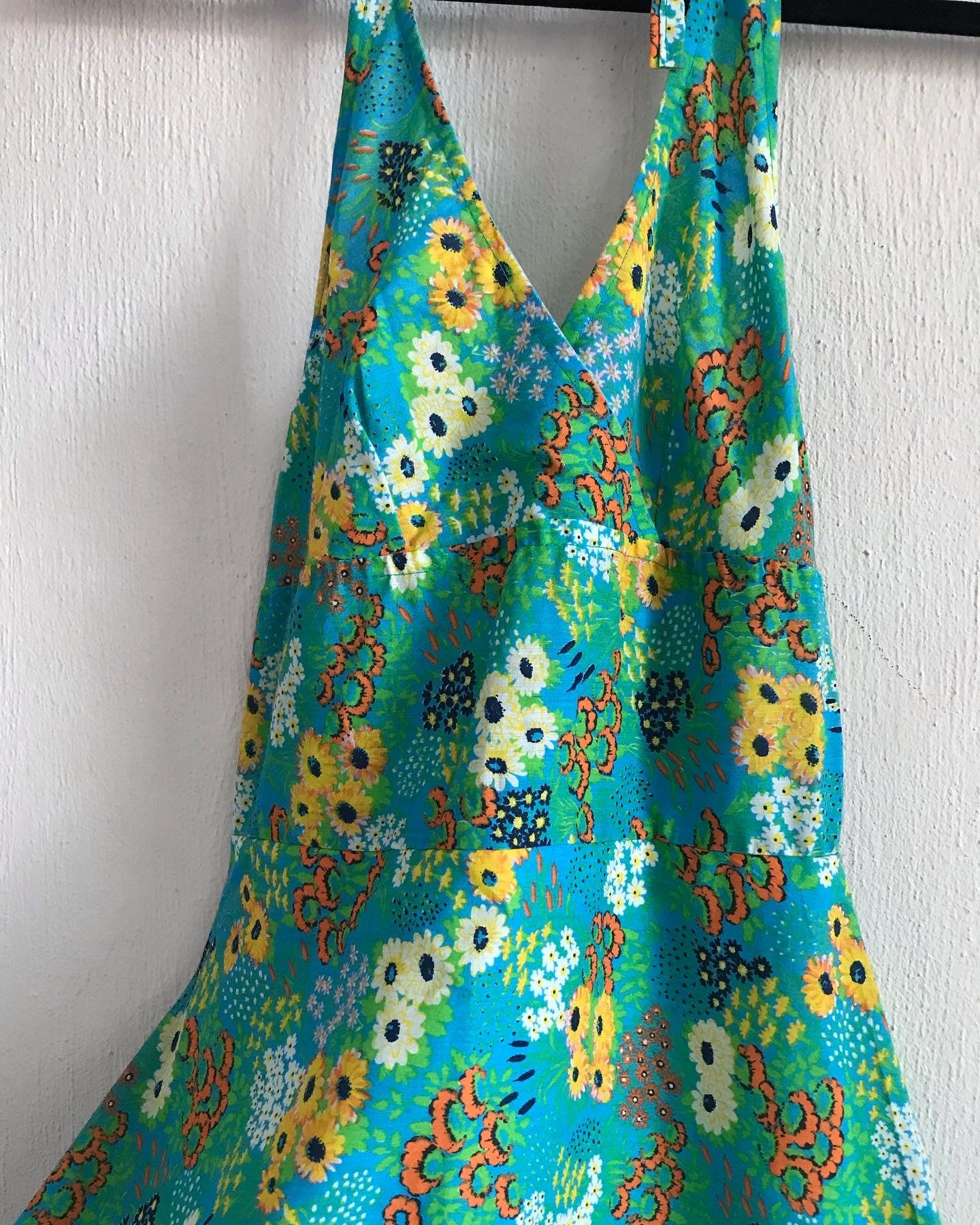 70s open back maxi dress