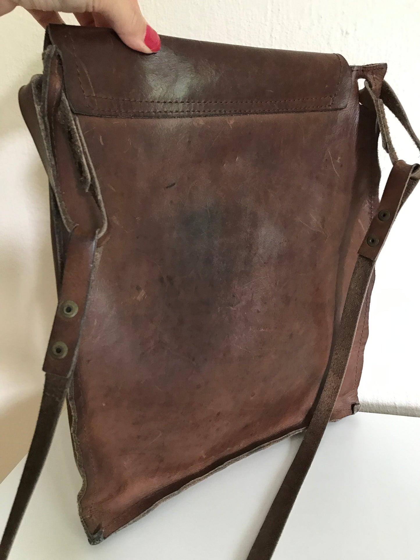 Vintage leather totebag