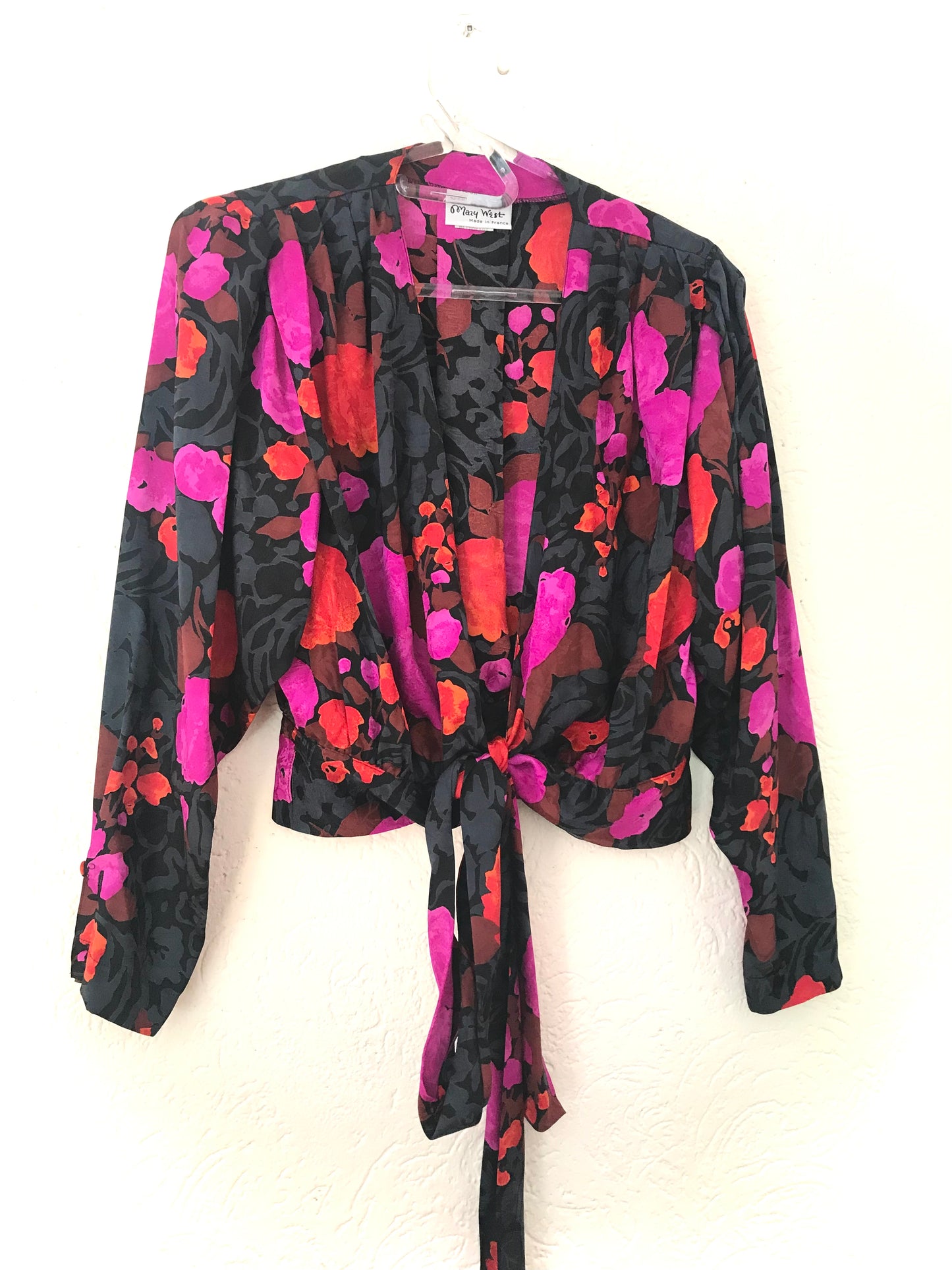 Silk wrap blouse