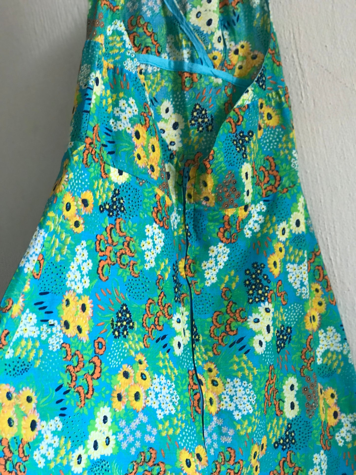 70s open back maxi dress