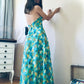 70s open back maxi dress