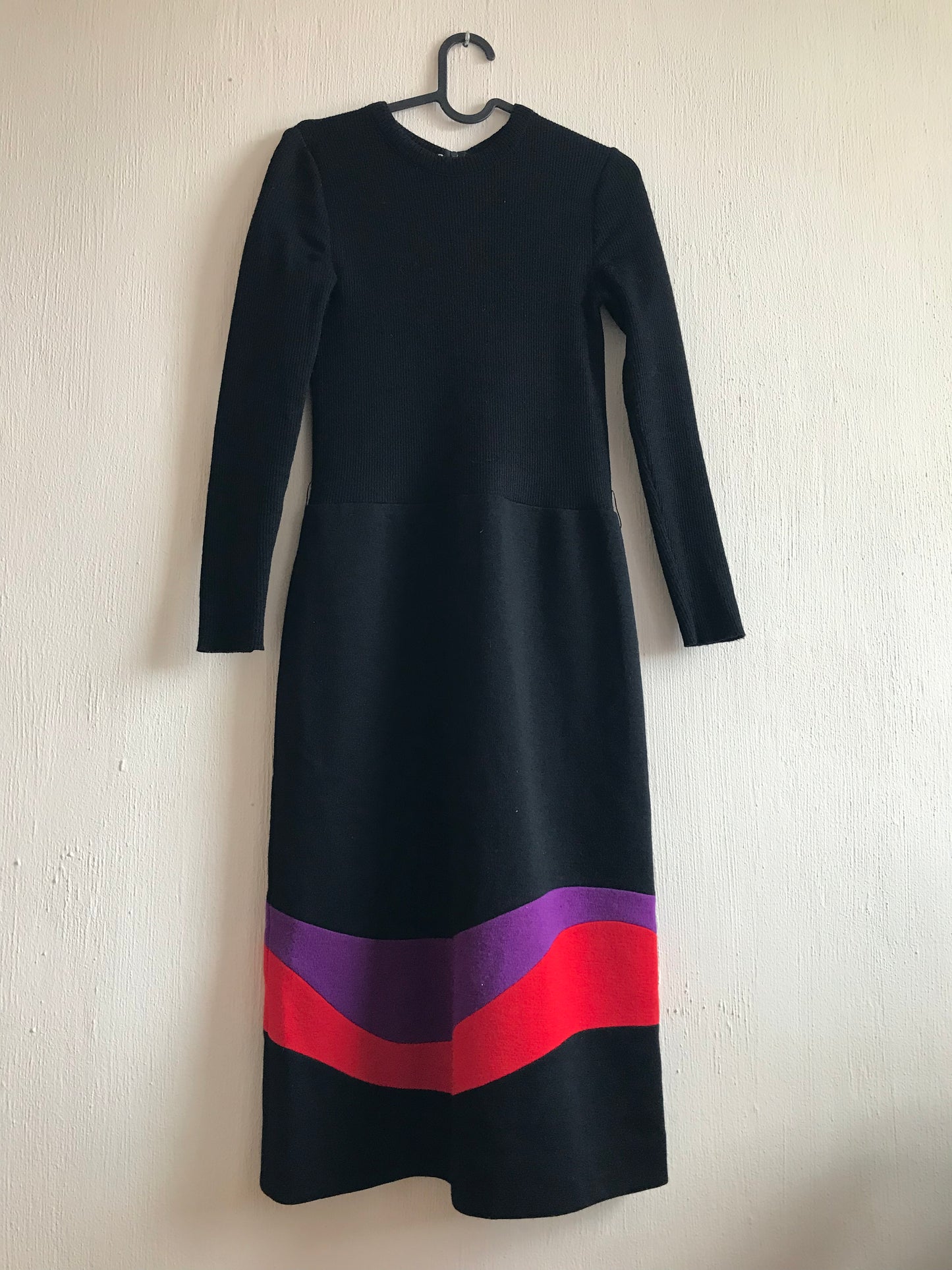 70s wool maxi dress