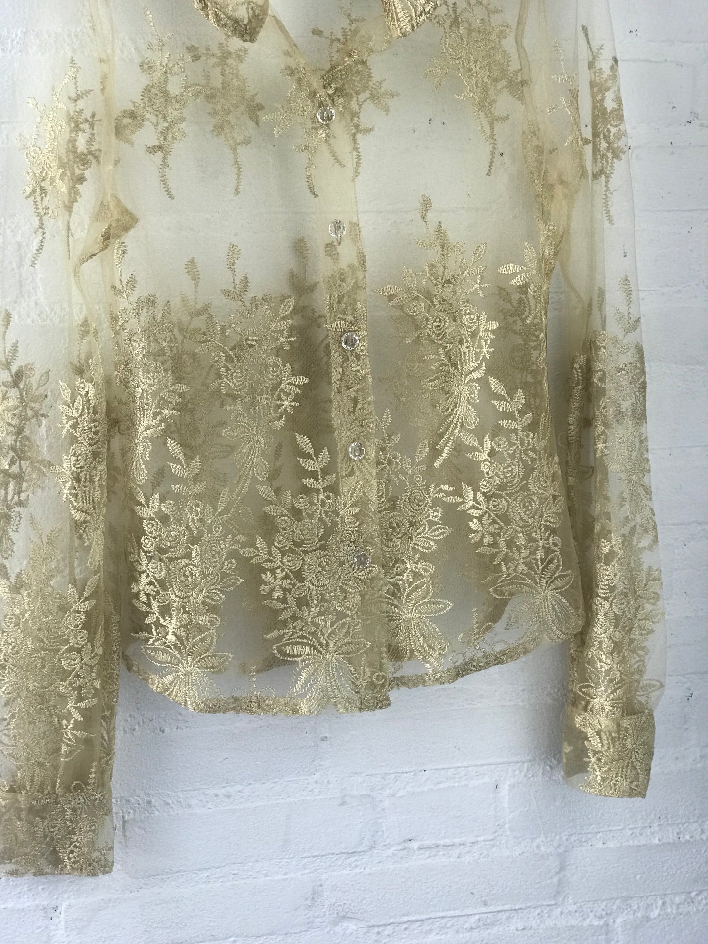 Lace tulle blouse