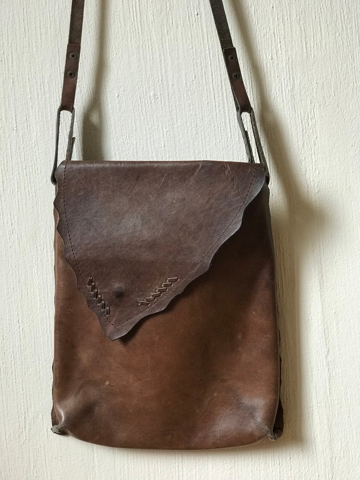 Vintage leather totebag